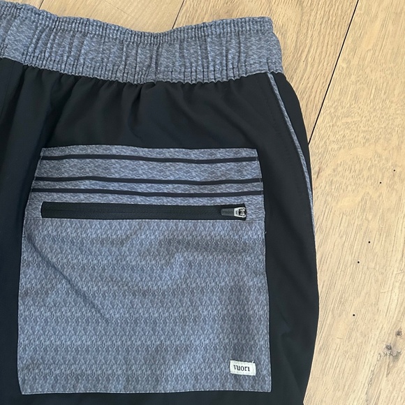 VUORI MEN'S LINED BLACK SHORTS DRAWSTRING MEDIUM M - Picture 5 of 8